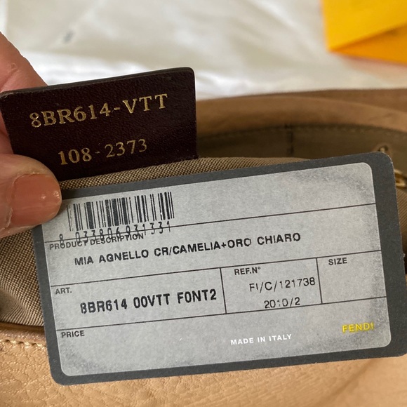 Fendi Hobo Handbag, Nude Color - Picture 10 of 13